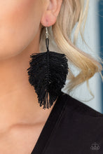 Load image into Gallery viewer, Paparazzi Hanging by a Thread Black Earring
