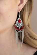 Load image into Gallery viewer, Paparazzi Floating on HEIR - Red Earring
