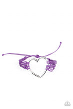 Load image into Gallery viewer, Paparazzi Playing With My HEARTSTRINGS Purple Bracelet
