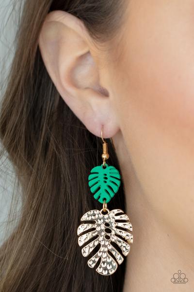 Paparazzi Palm Tree Cabana Green Earring