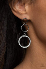 Load image into Gallery viewer, Paparazzi Rule-Breaking Radiance - Black Earring
