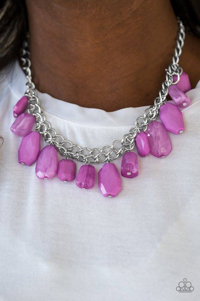 Paparazzi Glacier Goddess Purple Necklace