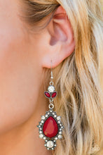 Load image into Gallery viewer, Paparazzi SELFIE-Esteem Red Earring (2022 Convention Exclusive)
