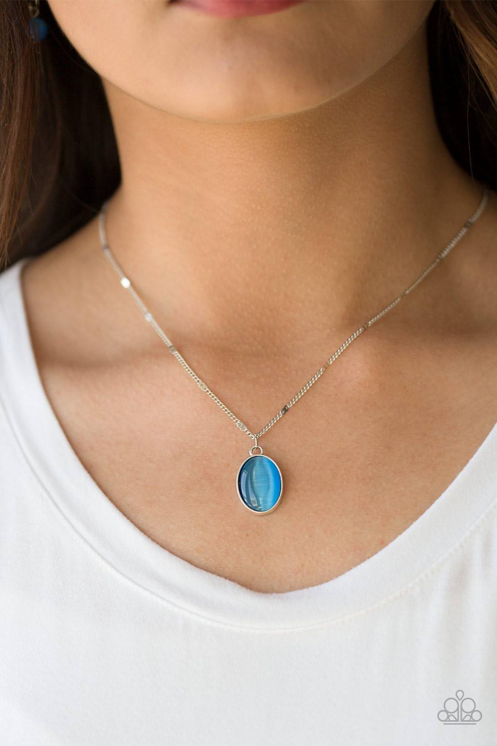 Paparazzi Summer Cool Blue Moonstone Necklace