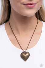 Load image into Gallery viewer, Paparazzi  CORDED Love - Brass Necklace
