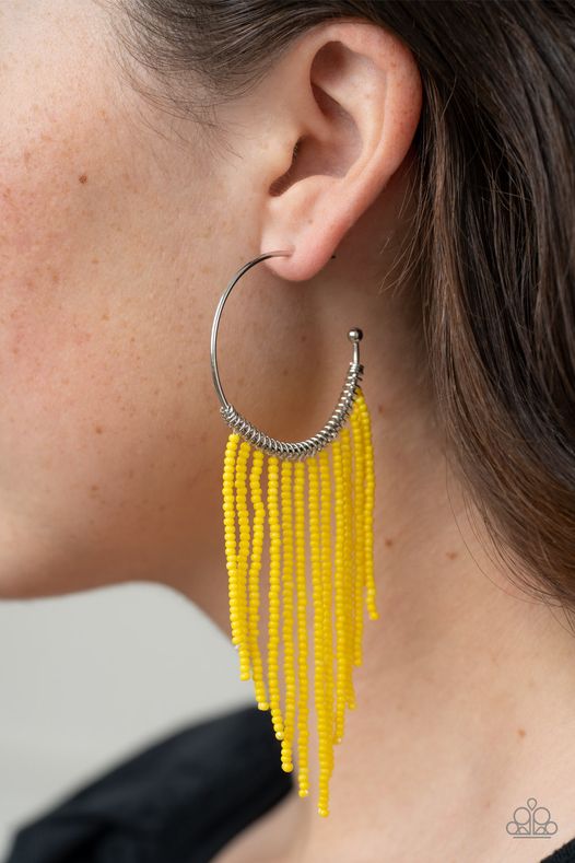 Paparazzi Saguaro Breeze - Yellow Earring