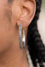 Load image into Gallery viewer, Paparazzi Tick, Tick, Boom! - Silver Earring (March 2022 Magnificent Musings)
