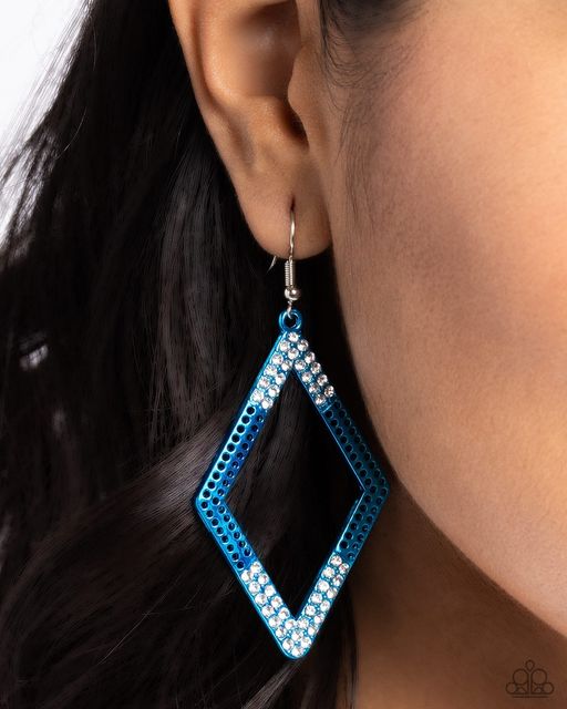 Paparazzi Eloquently Edgy - Blue Earring