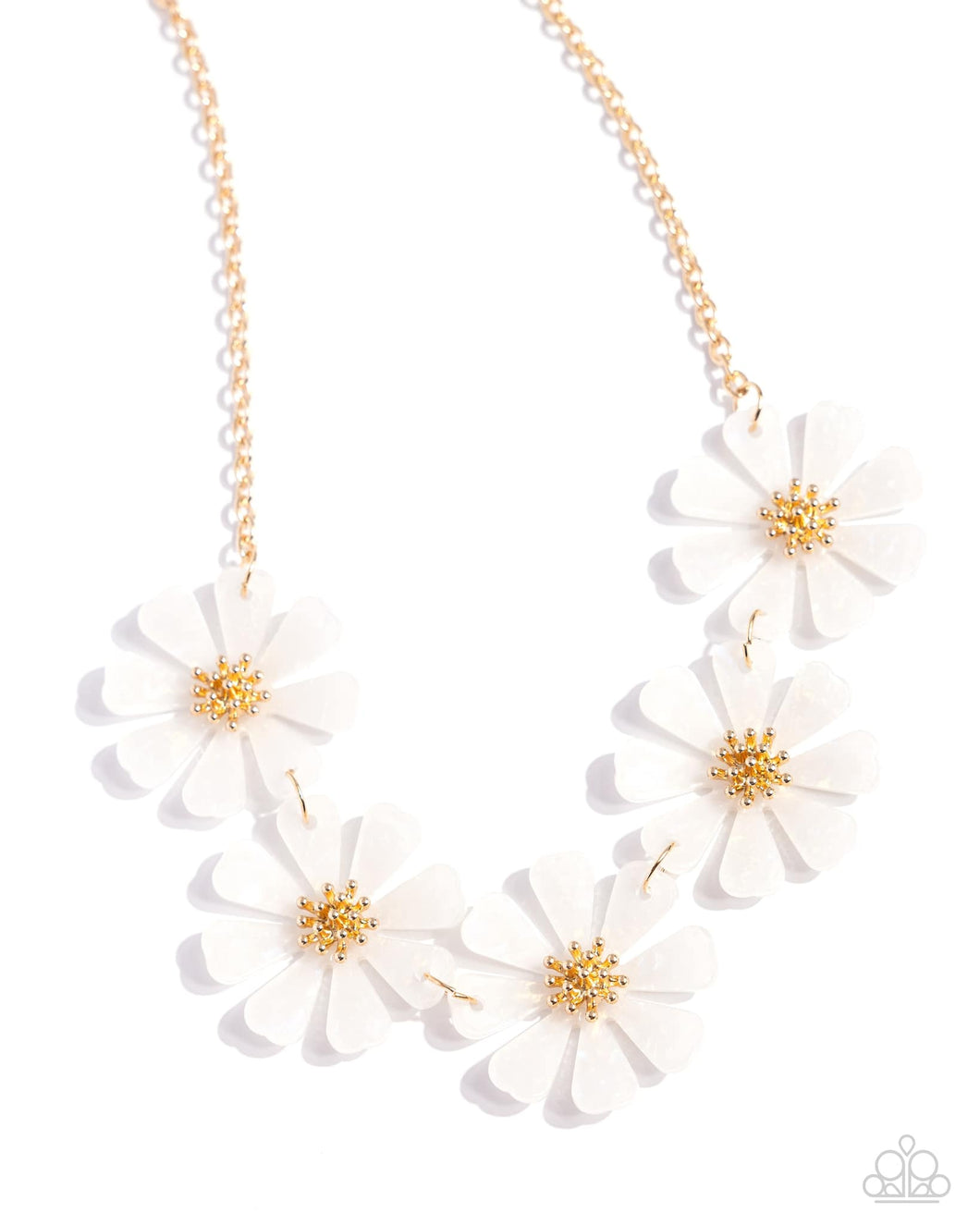 Paparazzi Pastel Promenade - White Necklace