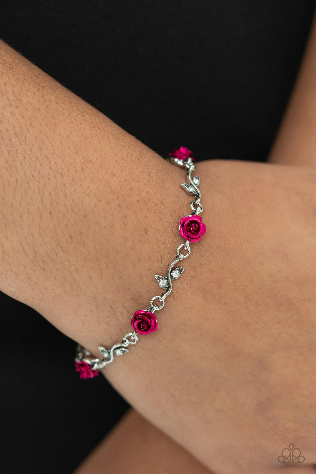 Paparazzi Roses Supposes - Pink Bracelet