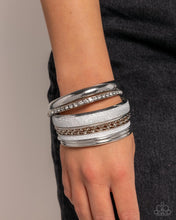 Load image into Gallery viewer, Paparazzi Smoldering Stack - Silver Bracelet
