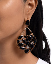 Load image into Gallery viewer, Paparazzi Glittery Gait - Black Earring
