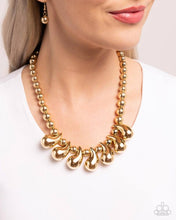 Load image into Gallery viewer, PRE-ORDER - Paparazzi Raindrop Rebel - Gold Necklace
