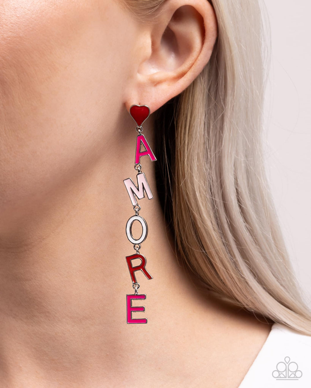 PRE-ORDER - Paparazzi Amore Mio - Red Earring