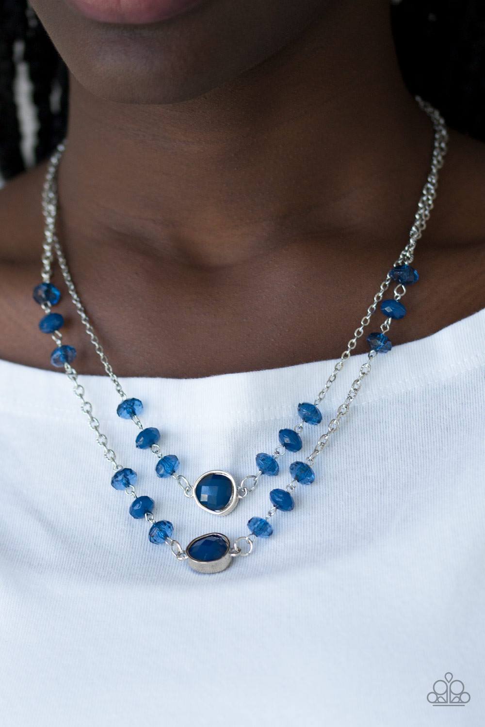 Paparazzi Gala Glow Blue Necklace