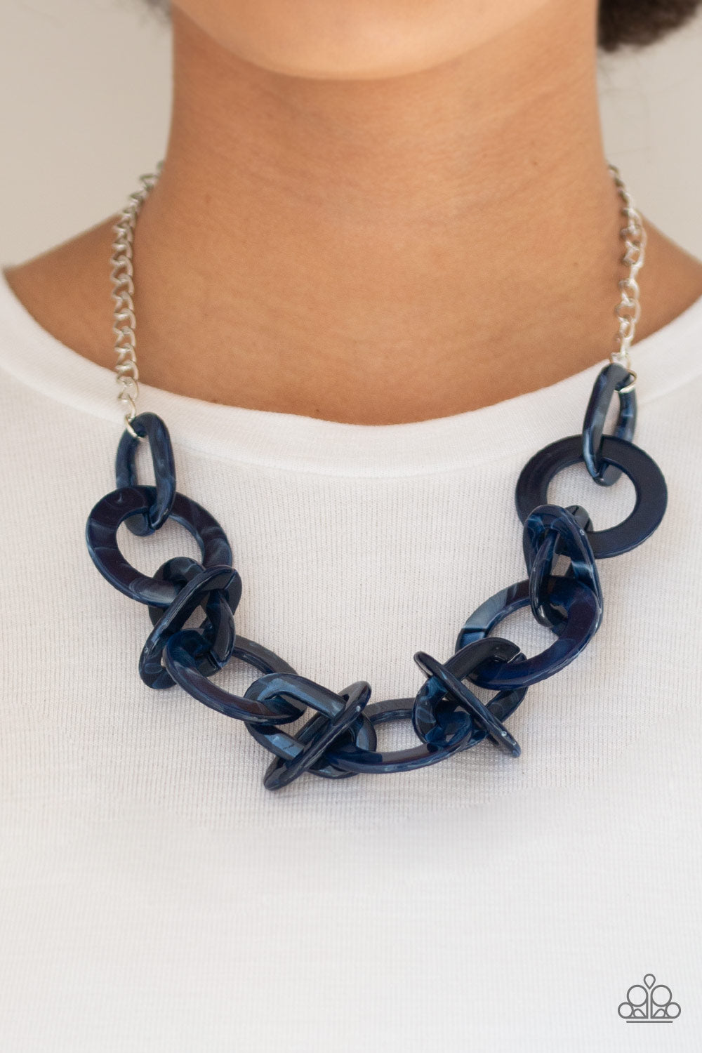 Paparazzi Chromatic Charm Blue Necklace