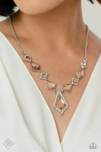 Load image into Gallery viewer, Paparazzi Sharp Showroom Orange Necklace (Fiercely 5th Avenue May 2023 Fashion Fix)
