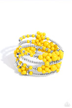 Load image into Gallery viewer, Paparazzi Compelling Clouds - Yellow Bracelet
