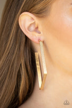 Load image into Gallery viewer, Paparazzi Way Over the Edge Gold Earring
