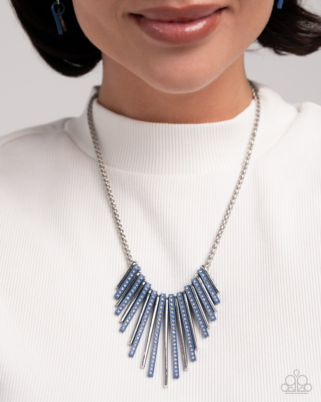 Paparazzi Fashionable Fringe Blue Necklace