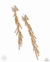 Load image into Gallery viewer, Paparazzi Linear Landmark - Gold Earring (May 2024 Magnificent Musings)

