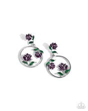 Load image into Gallery viewer, PRE-ORDER - Paparazzi ROSE to You Purple Earring
