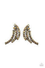 Load image into Gallery viewer, Paparazzi Wing Bling Brass Earrings
