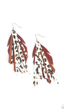 Load image into Gallery viewer, Paparazzi Untamable Red Cheetah Print Earrings
