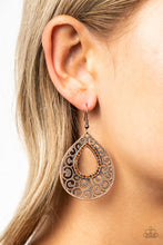 Load image into Gallery viewer, Paparazzi Airy Applique Copper Earrings
