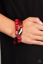 Load image into Gallery viewer, Paparazzi Rockin Rock Candy - Red Bracelet
