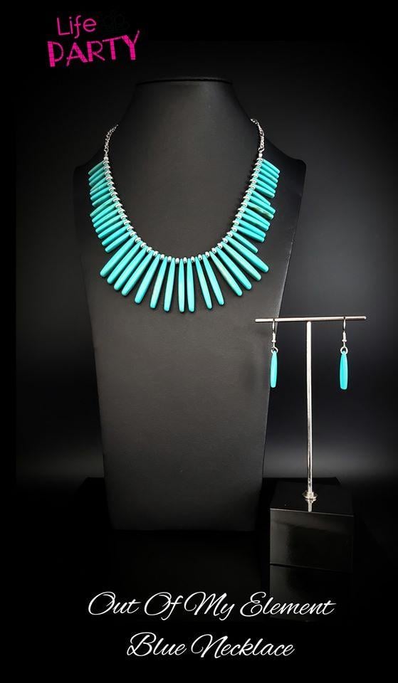Paparazzi Out of My Element Blue Necklace (Life of the Party 2020 Exclusive)