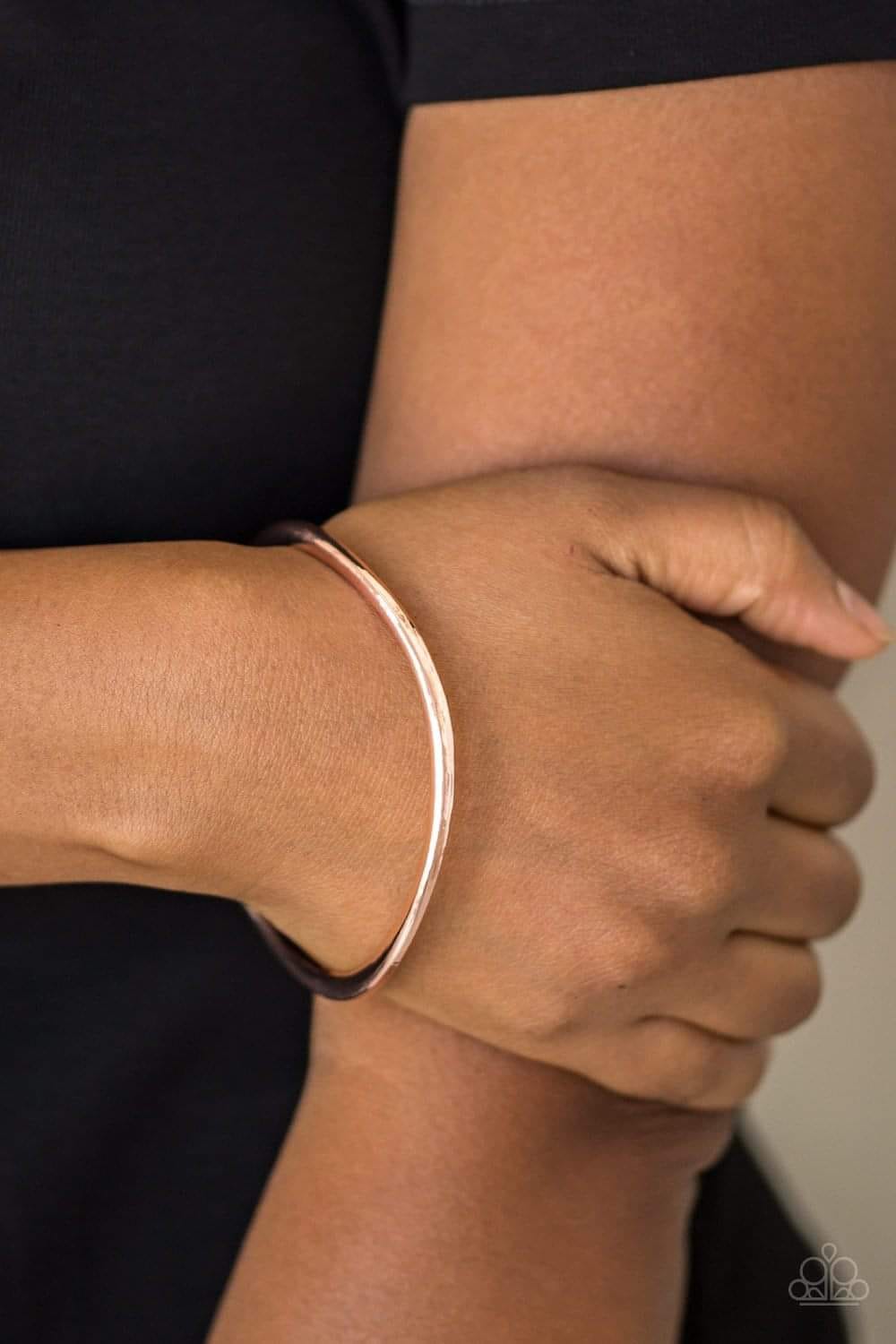 Paparazzi Awesomely Asymmetrical Rose Gold Bracelet