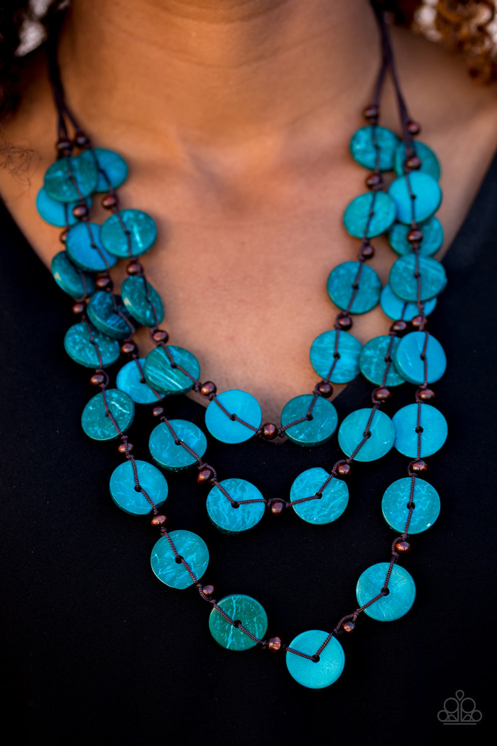 Paparazzi Tiki Tango Blue Necklace