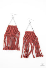 Load image into Gallery viewer, Paparazzi Macrame Jungle Brown Earrings
