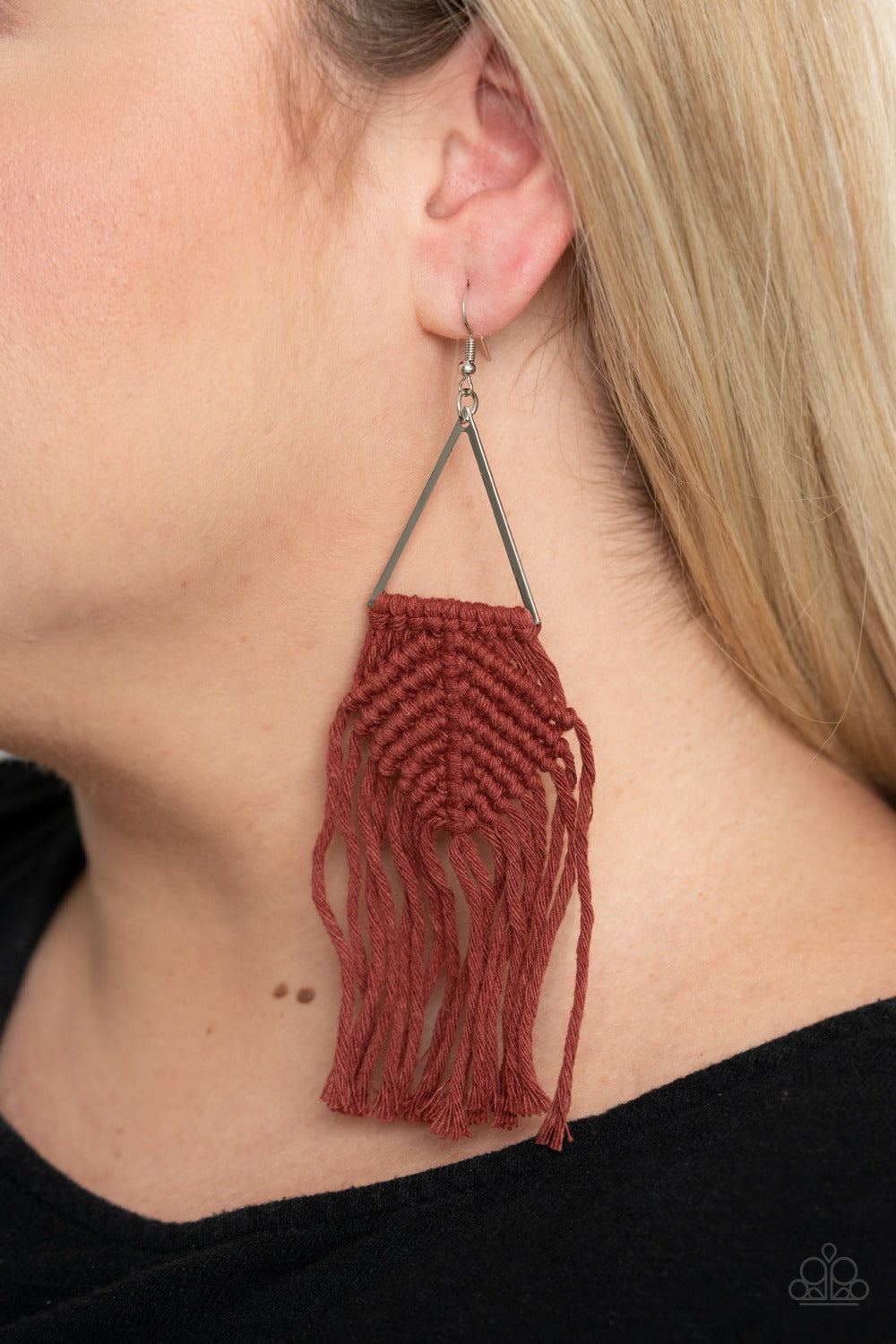 Paparazzi Macrame Jungle Brown Earrings