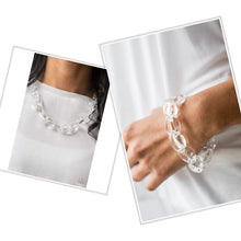 Load image into Gallery viewer, Paparazzi Ice Queen and Ice Ice Baby White Necklace/Bracelet Set
