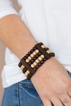 Load image into Gallery viewer, Paparazzi Caribbean Catwalk - Brown Bracelet
