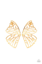 Load image into Gallery viewer, Paparazzi Butterfly Frills Gold Earrings
