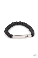 Load image into Gallery viewer, Paparazzi Full Faith Black Bracelet
