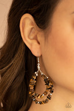Load image into Gallery viewer, Paparazzi Canyon Rock Art Brown Earrings
