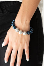 Load image into Gallery viewer, Paparazzi All Dressed UPTOWN Blue Bracelet
