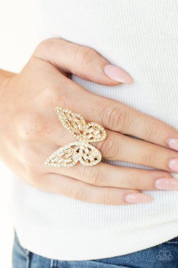 Paparazzi Flauntable Flutter Gold Ring