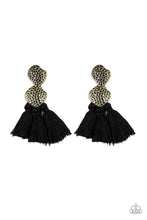 Load image into Gallery viewer, Paparazzi Tenacious Tassel Black Earrings
