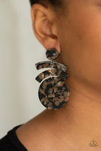 Load image into Gallery viewer, Paparazzi In the HAUTE Seat Black Earrings
