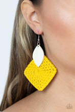 Load image into Gallery viewer, Paparazzi Sabbatical Weave Yellow Earrings
