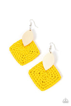 Load image into Gallery viewer, Paparazzi Sabbatical Weave Yellow Earrings
