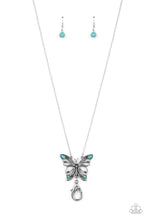 Load image into Gallery viewer, Paparazzi Badlands Butterfly - Blue Lanyard
