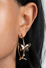 Load image into Gallery viewer, Paparazzi Full Out Flutter - Gold Earrings
