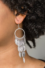 Load image into Gallery viewer, Paparazzi Feather Frenzy Silver Earrings
