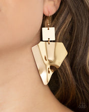 Load image into Gallery viewer, Paparazzi Deceivingly Deco - Gold Earring
